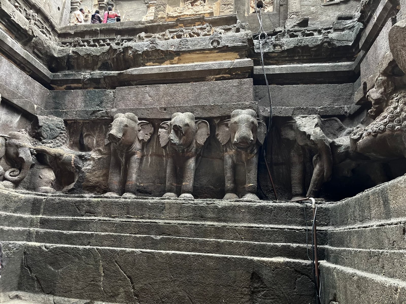 The Stone Elephants of Kailasa, Ellora Caves, Maharashtra