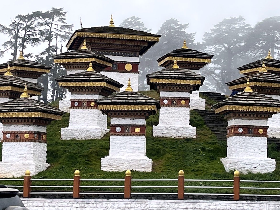 108 Chortens in the Mist, Dochula Pass, Bhutan