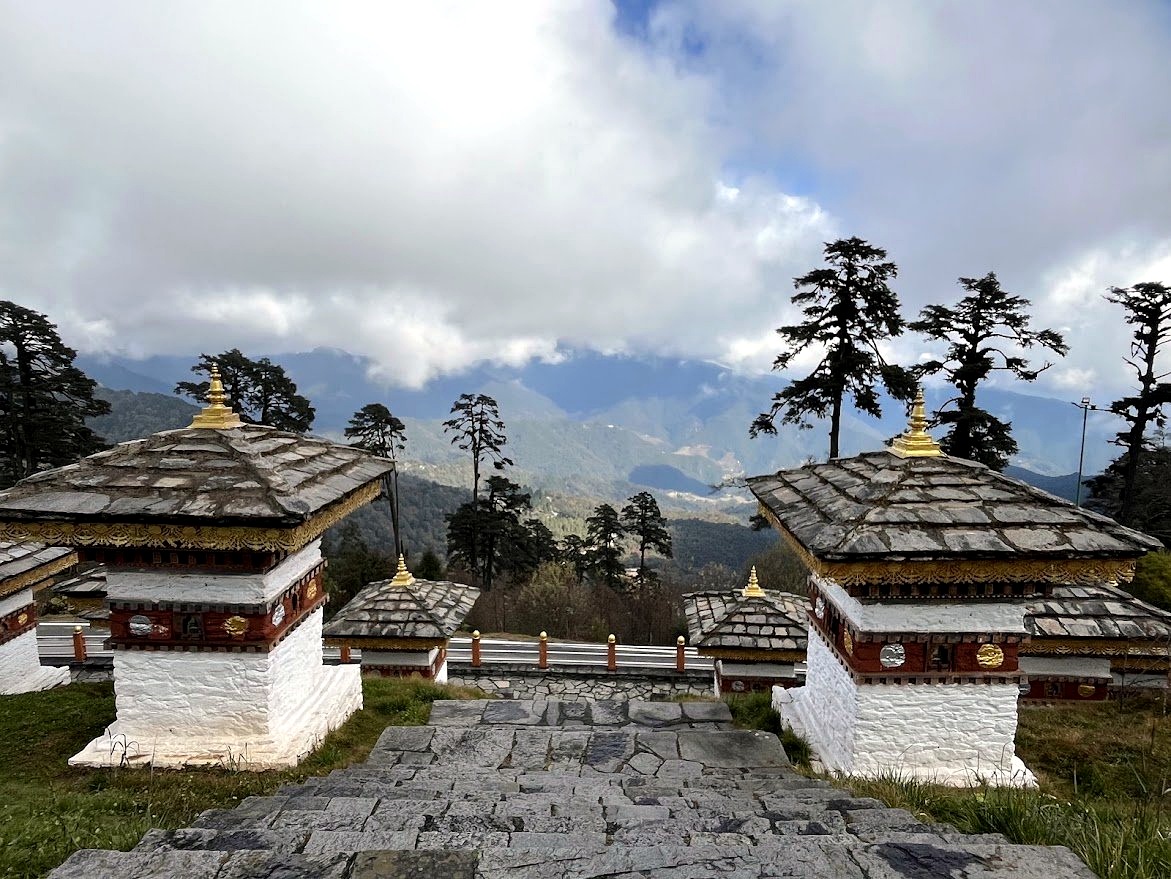 View from the Chorten Steps, Dochula Pass, Bhutan