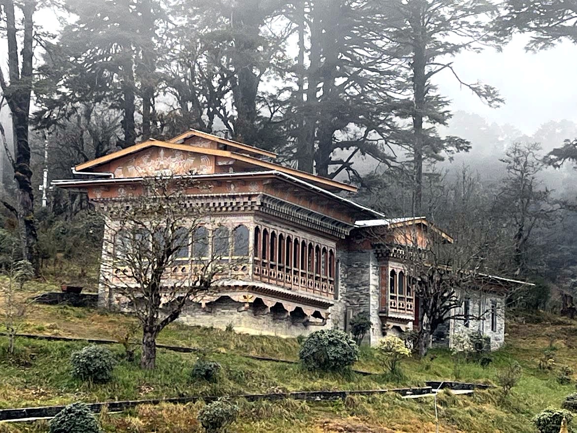 Painted House in the Mist, Dochula, Bhutan