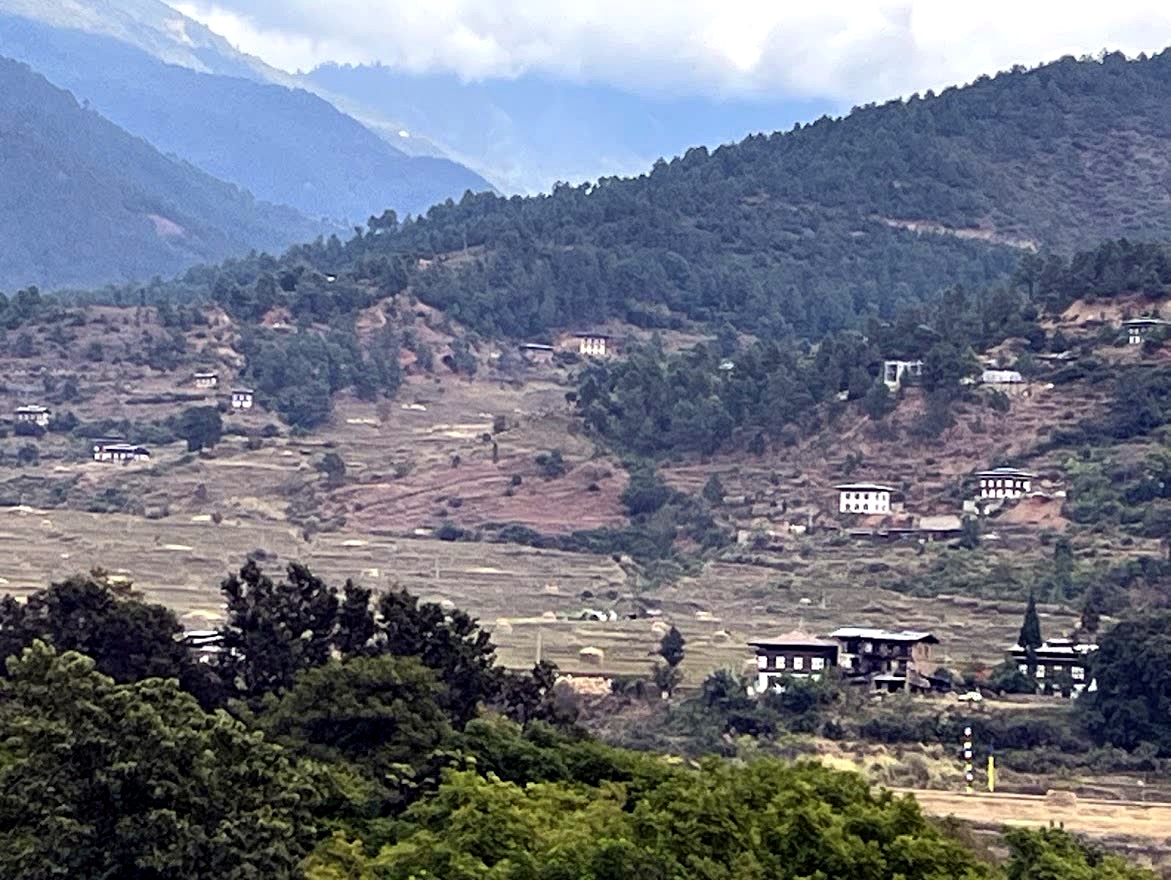 Hillside Farmhouses, Punakha, Bhutan