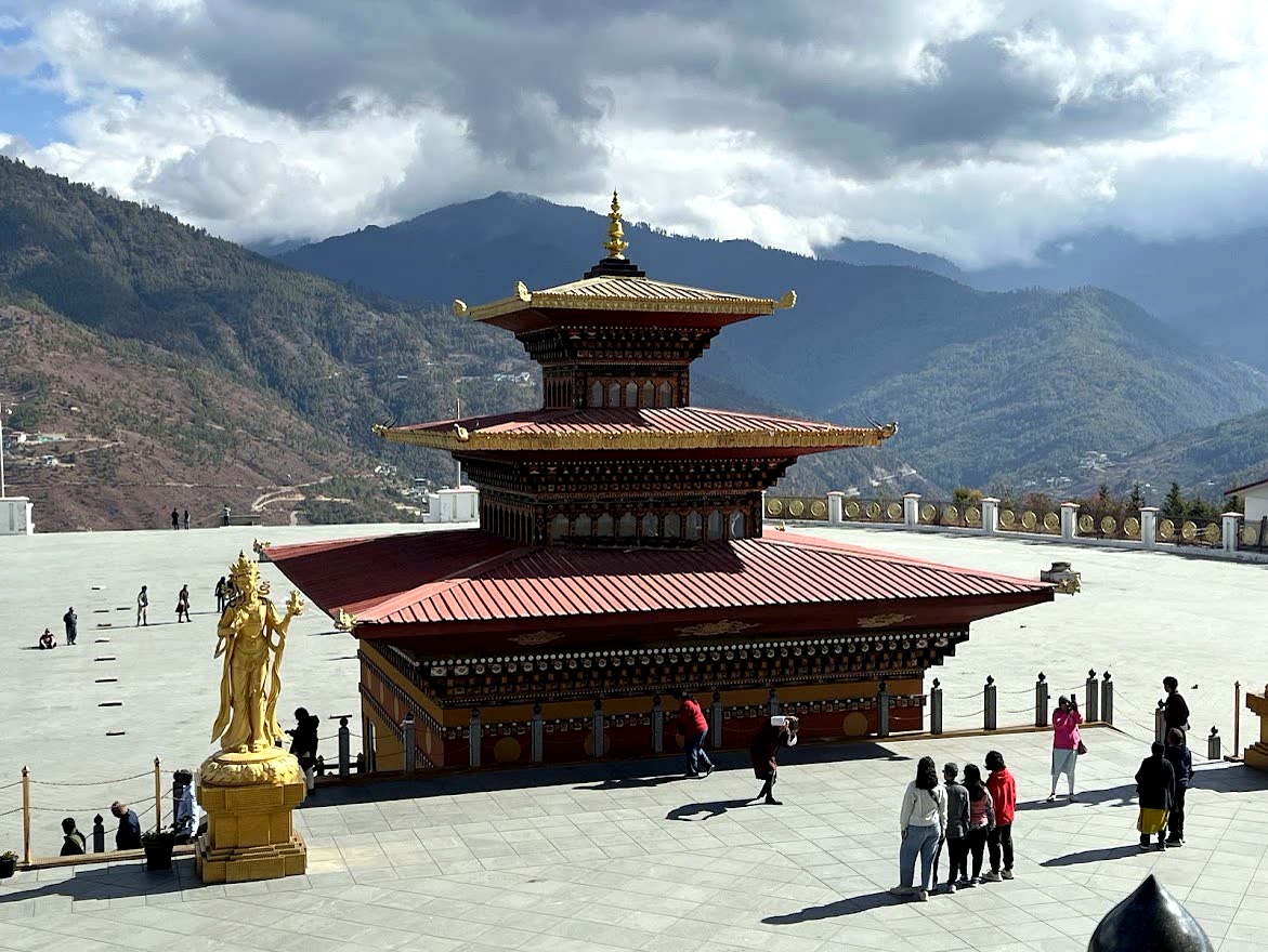 Golden Tara and Temple Courtyard, Thimphu, Bhutan