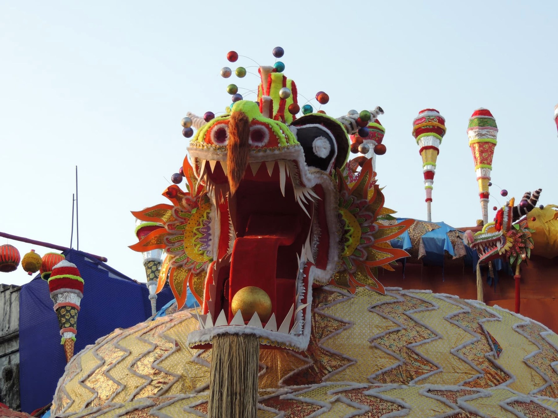 Dragon-Themed Durga Puja Pandal, Kolkata, West Bengal
