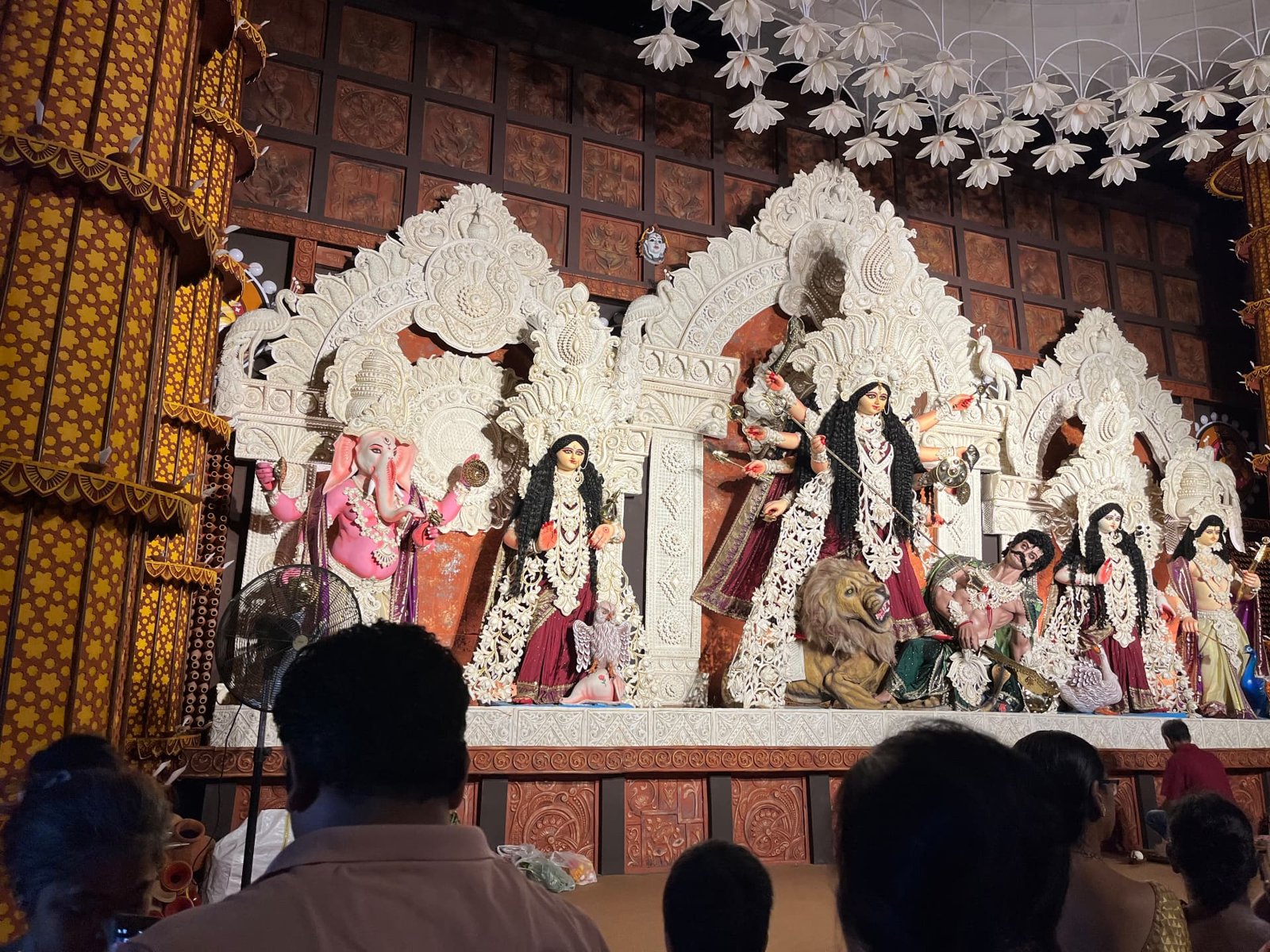 Traditional Sabeki Durga Family, Kolkata, West Bengal