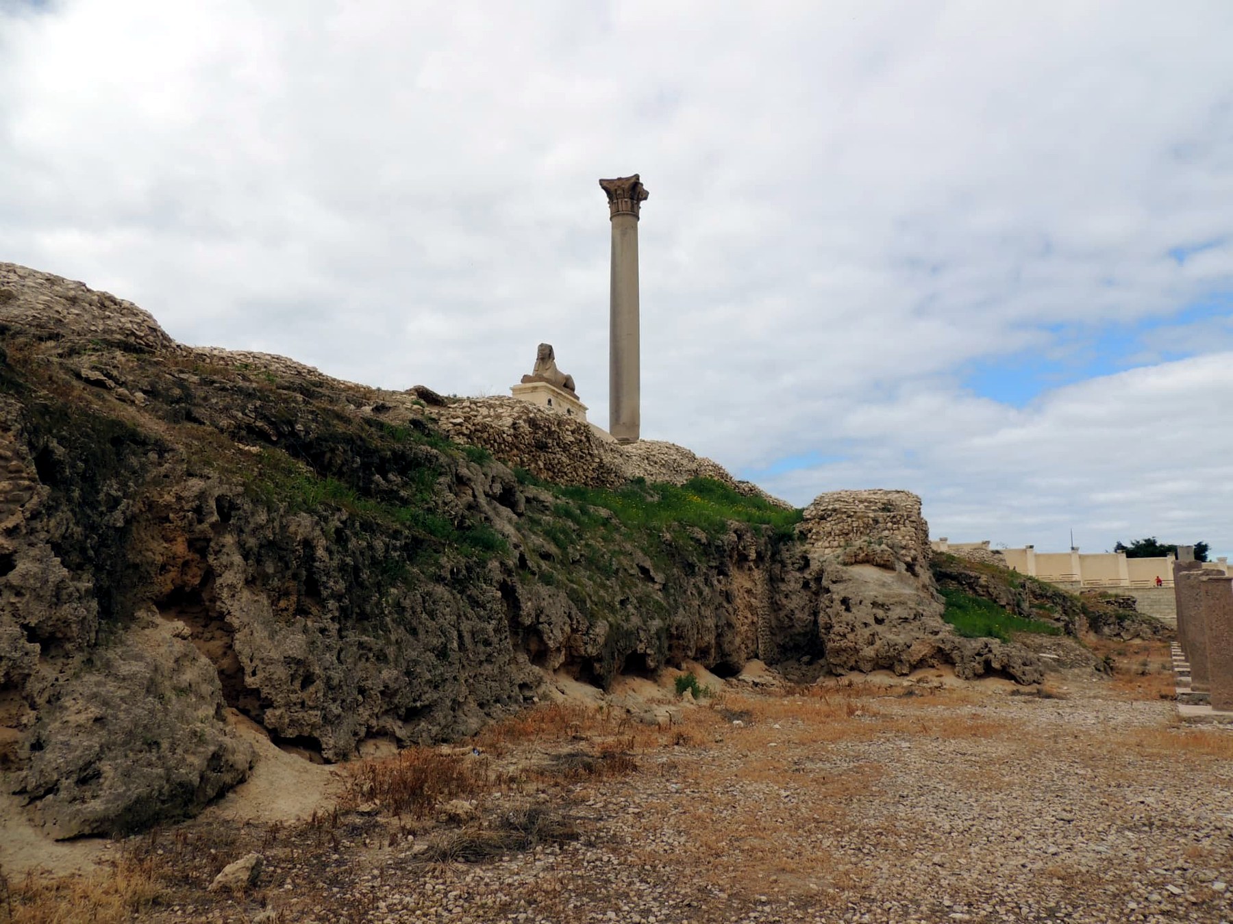 Pompey's Pillar and the Sphinx, Alexandria, Egypt