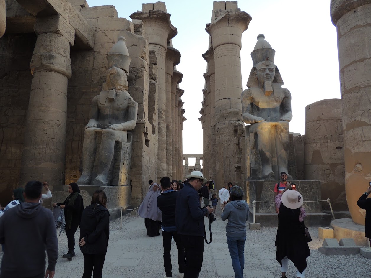 Colossi of Ramesses II at Luxor Temple, Luxor, Egypt