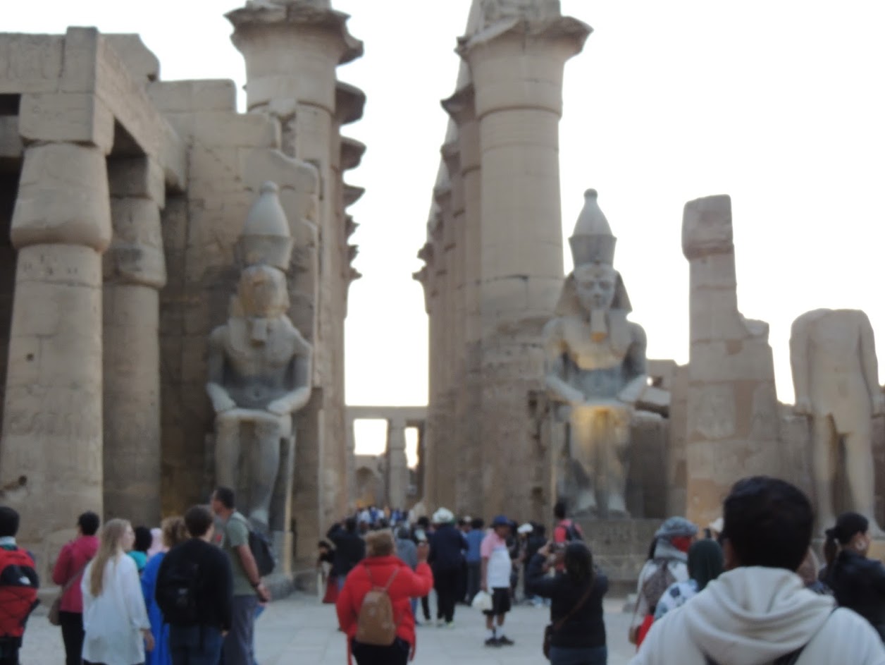 Ramesses Statues at the Temple Colonnade, Luxor, Egypt