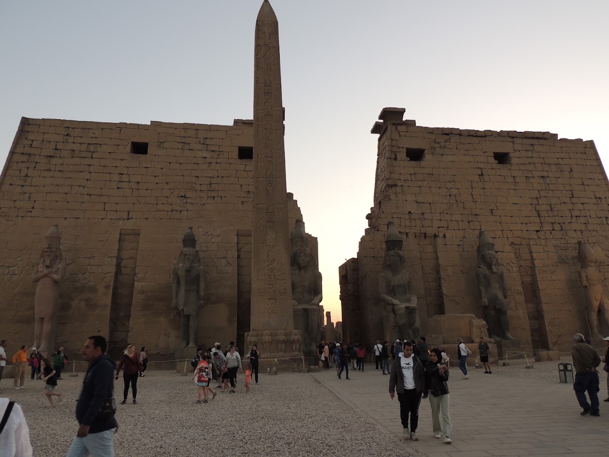 First Pylon and Obelisk of Luxor Temple, Luxor, Egypt