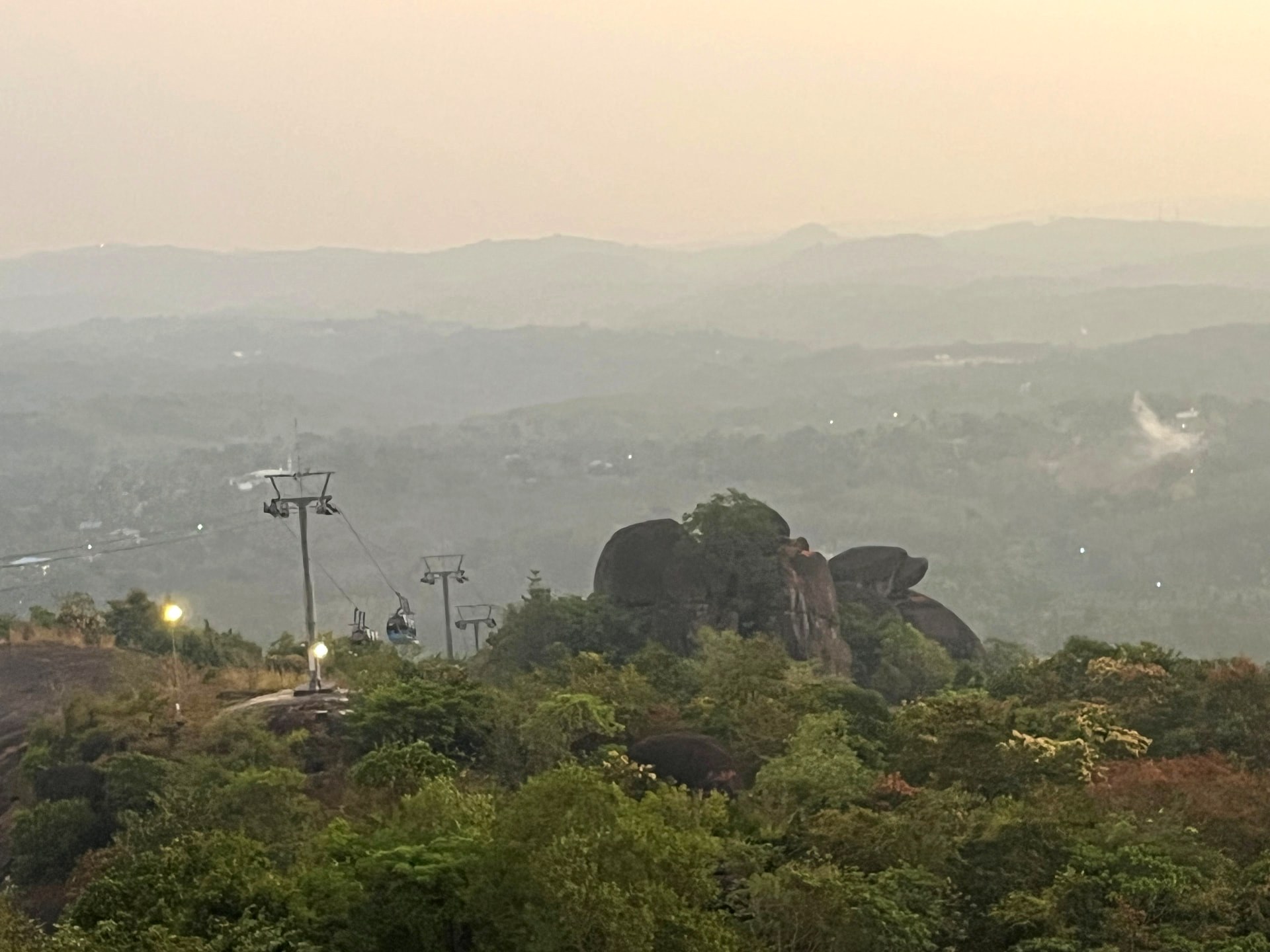 Ropeway at Dusk, Kerala