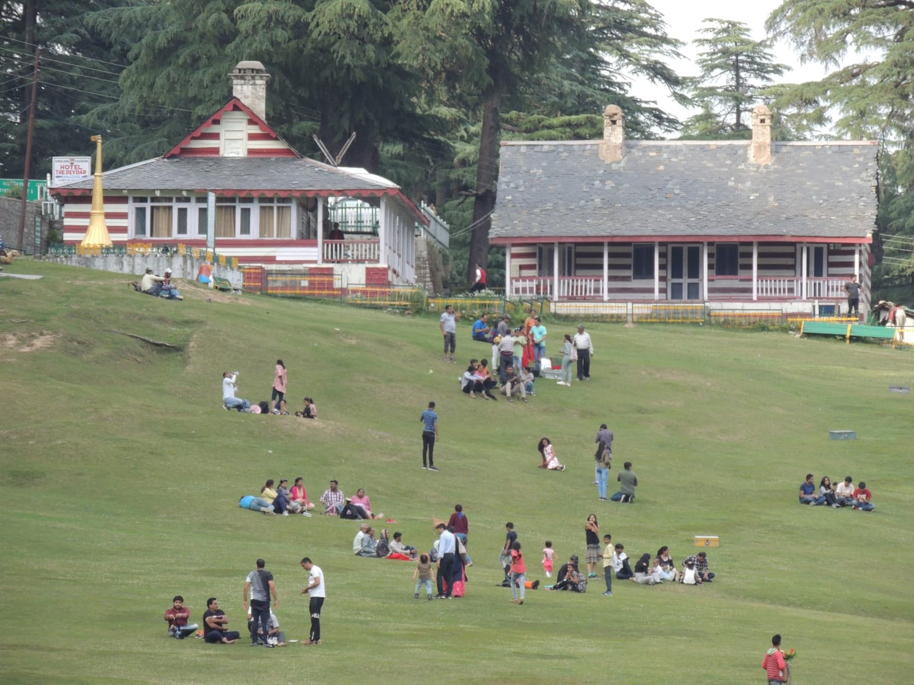 Hotel Devdar and the Khajjiar Slope, Khajjiar, Himachal Pradesh