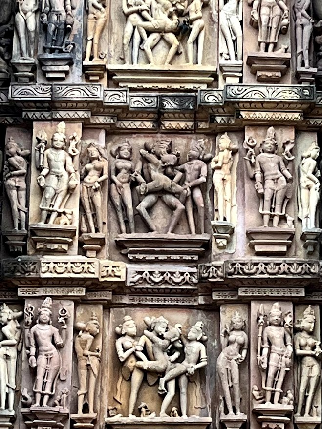 Intricate Temple Sculptures, Khajuraho, Madhya Pradesh