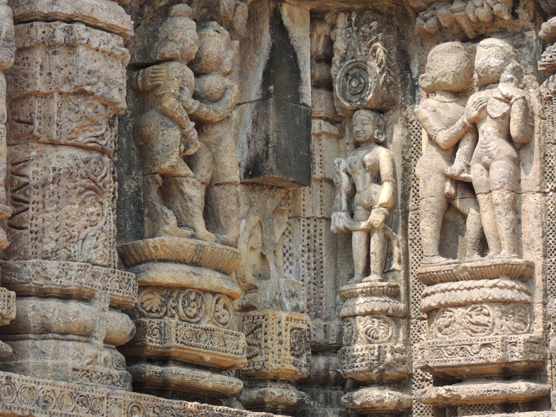 Figures on the Temple Wall, Konark, Odisha