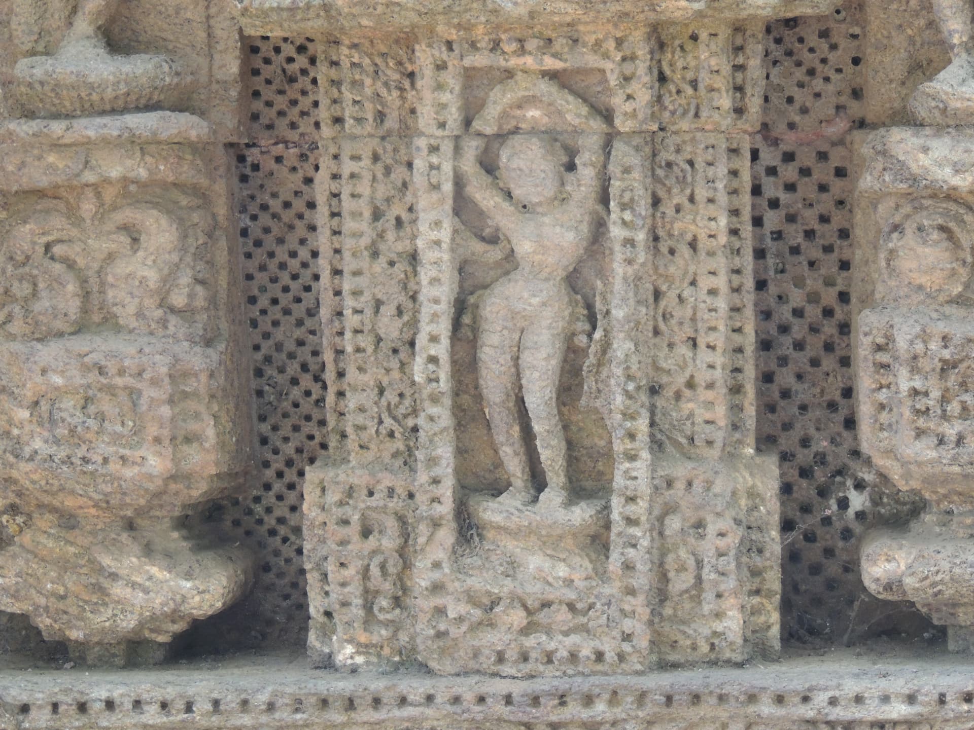 Dancing Figure in a Stone Niche, Konark, Odisha
