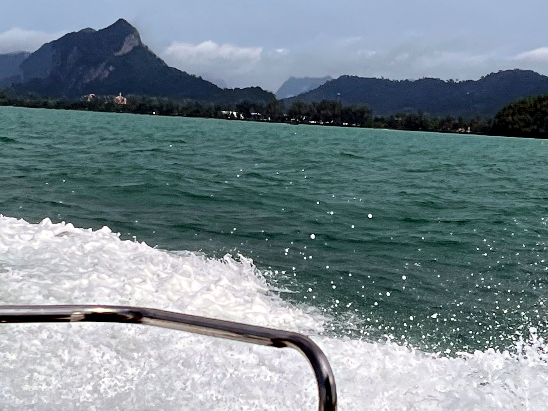Speedboat Wake off Krabi, Krabi, Thailand