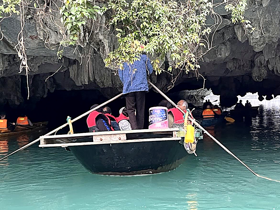 Rowing into the Grotto, Ha Long Bay, Vietnam