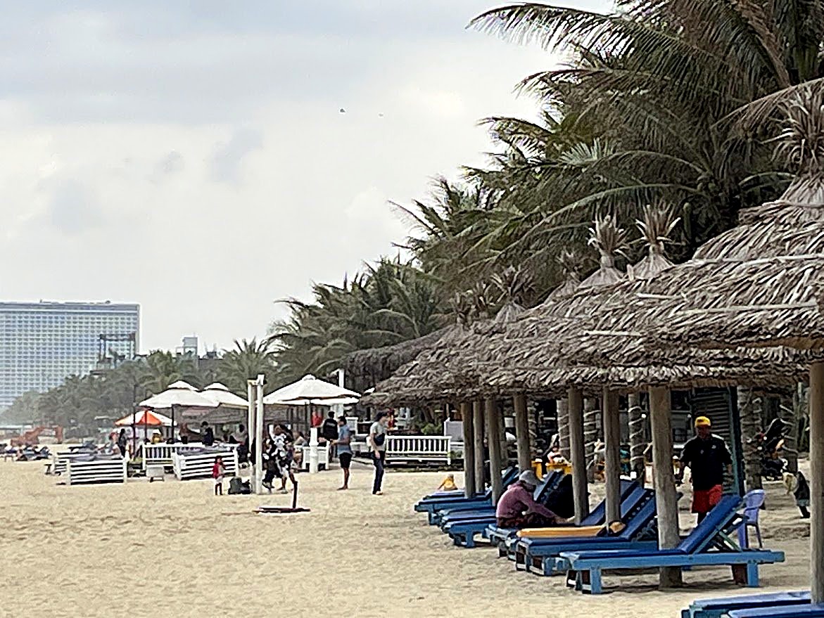 Thatched Parasols and Palms, Da Nang, Vietnam